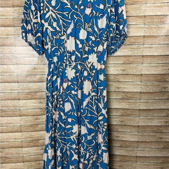 Women’s Knox Rose Wrap Midi Dress Blue Floral XXL - Picture 2 of 5
